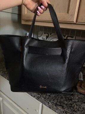 harrods faux leather tote